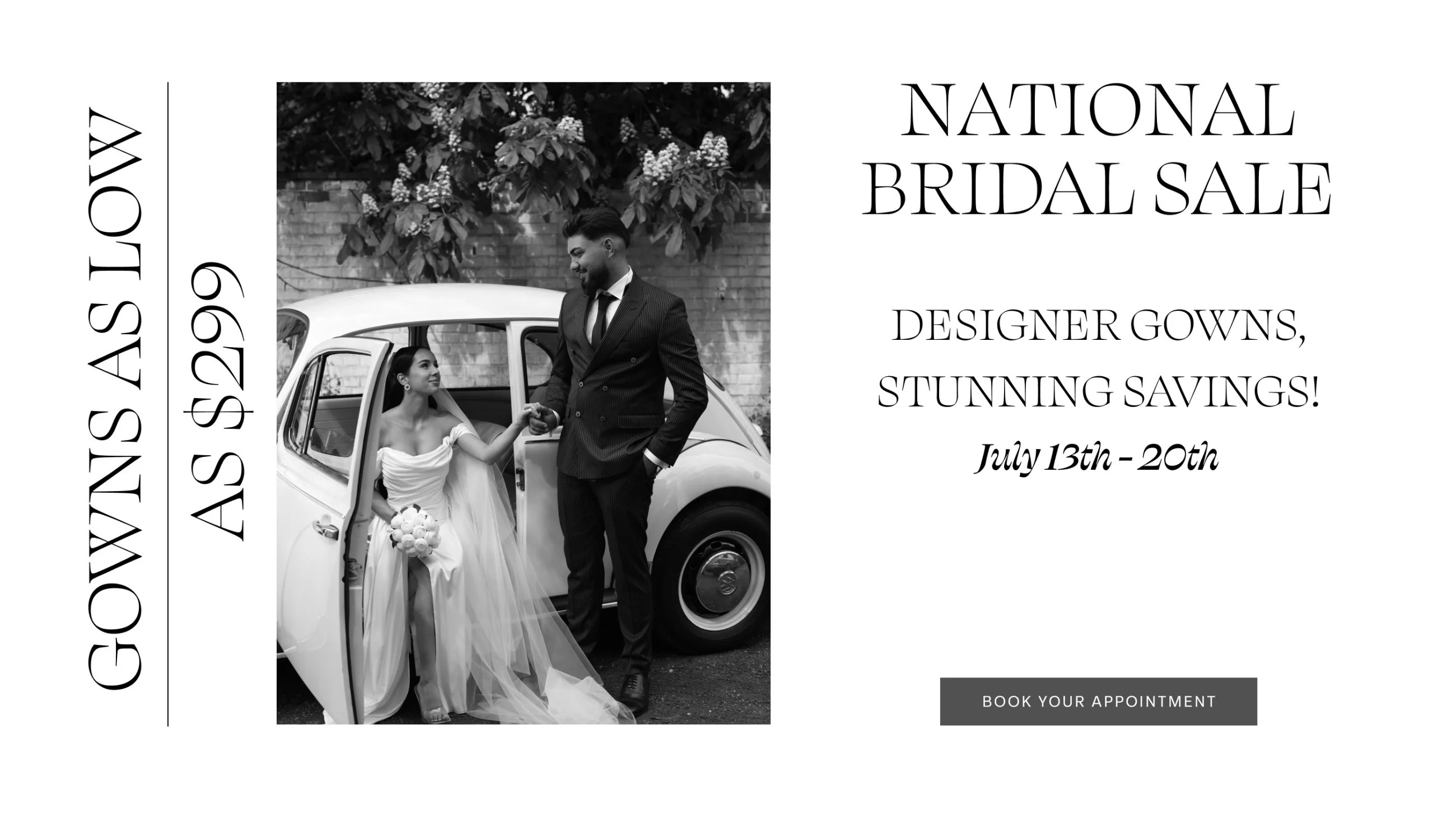 National Bridal Sale desktop banner