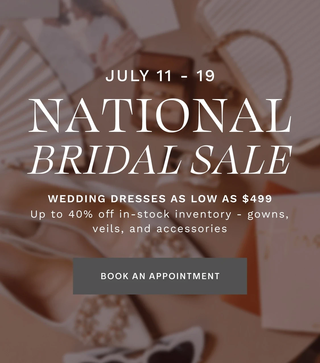 National Bridal Sale event mobile banner